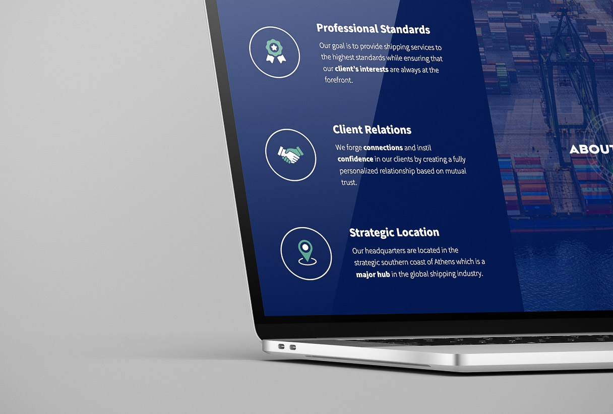 Sigma Management website by Reform Digital, mockup on laptop